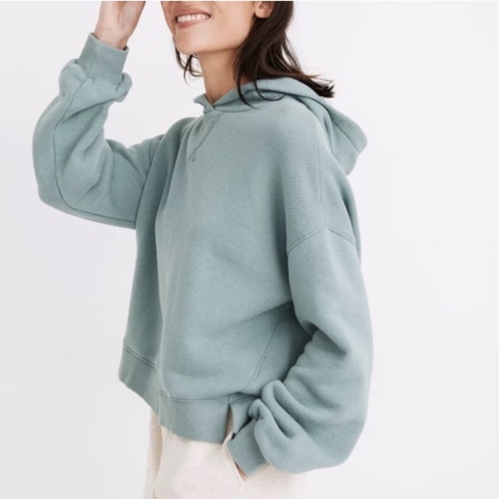 Madewell MWL Green Airyterry Hoodie Sweatshirt M